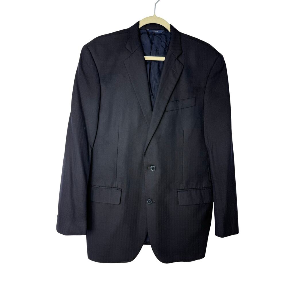 Brooks Brothers 1818 Madison Saxxon Wool Blazer Men’s 40L / 34W Navy Made in USA